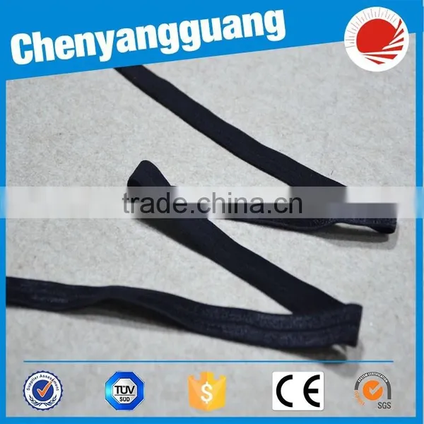 2017 Fashion White and Black Nylon Webbing Folded Over Elastic for Clothing Bag Jeans T-shirt photo-3