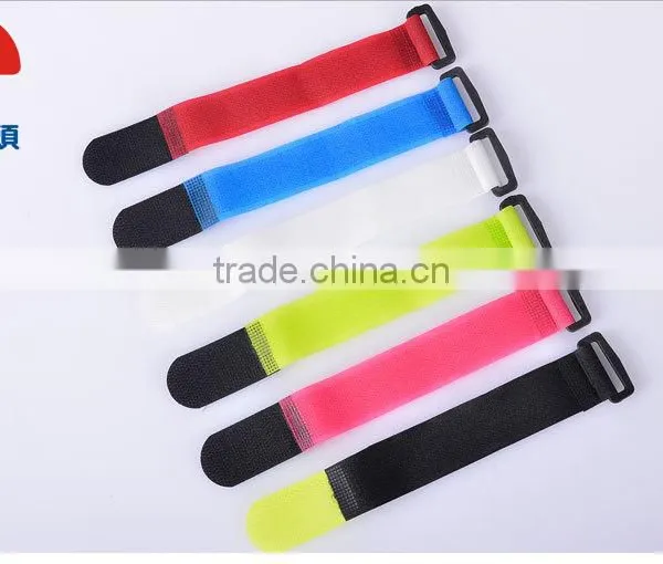 Super Quality 100% Nylon Colourful OEM&ODM Strap Logo Printed Customized Hook and Loop Cable Tie With Fashionable Design