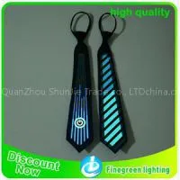 Wholesales LED Ties Sounding Controlling LED Glowing Ties LED Necktie
