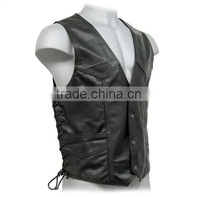 Men Fashion Faux Leather Slim Suit Vest Sleeveless Waistcoat
