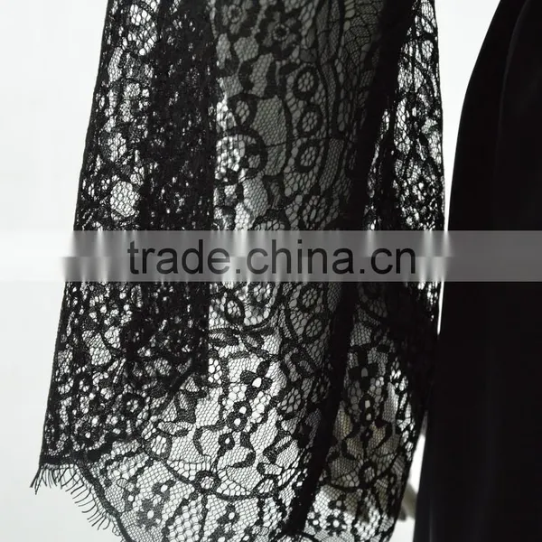 High Quality Black Lace Robe photo-4