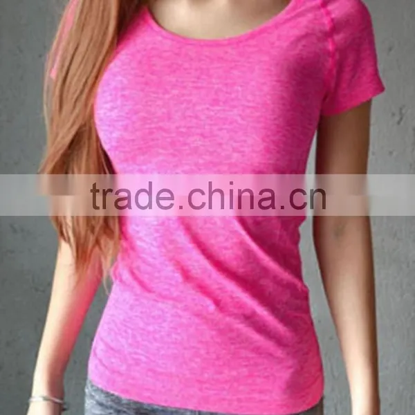 Women Yoga Shirts Top Short Sleeve Breathable Exercise Tee Shirts Quick Dry Fitness Running Gym Sport T-shirts photo-4