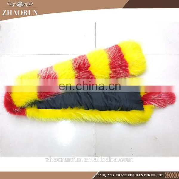High Quality Fashion Colorful Fox Fur Scarf photo-3