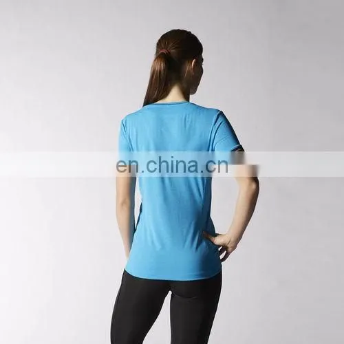 Dong Guan Yihao Sportswear Ladies Net Fabric Short Sleeve 2015 Fitness Sportwear t Shirt photo-2