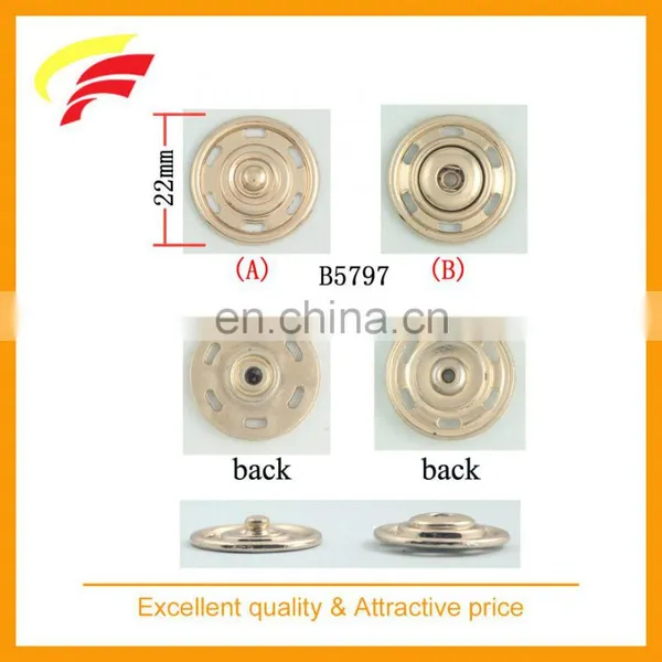 Fashion Zinc Alloy Round Sewing on Snap Button for Coat photo-3