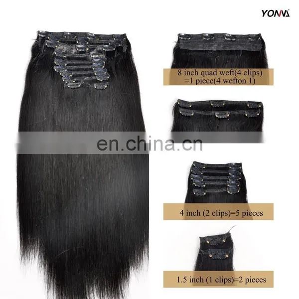100% Virgin Brazilian Human Hair,hair Extension Clip,24 Inch Clip in Human Hair Extensions photo-2