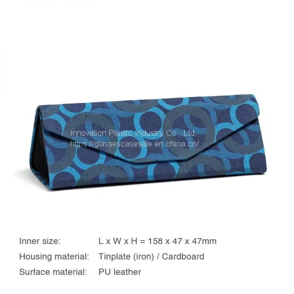 Triangle Folding Glasses Case; Creative and Portable Myopic Eyewear Holder photo-5