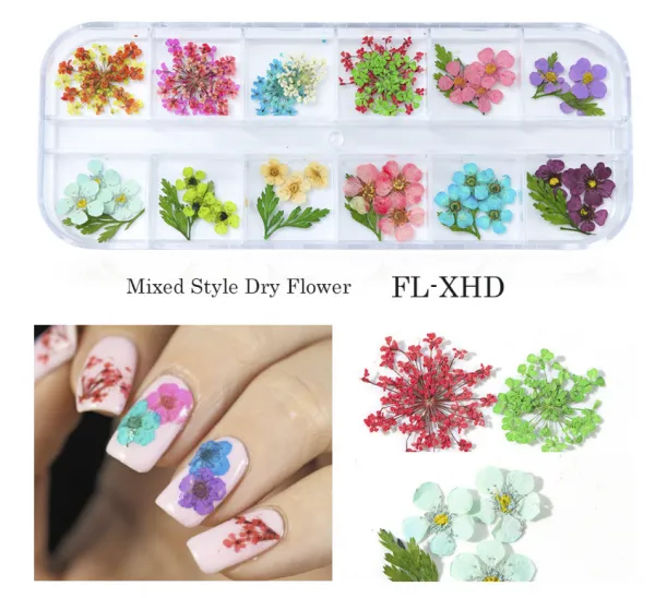 Dried Flower Nail Art For Nail Decorations Nails With Dried Flowers photo-3