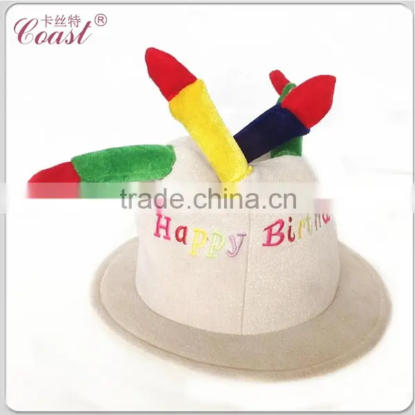 White Happy Birthday Cake Shaped Hat photo-4