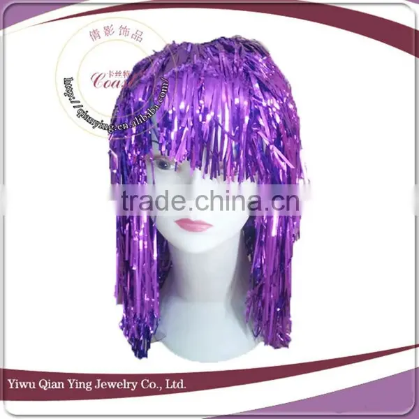Hot Sell Cheap Green Party Tinsel Wigs photo-2