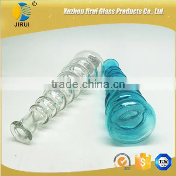 100ml Pagoda Blue Clear Reed Diffuser Glass Bottle With Cork photo-3