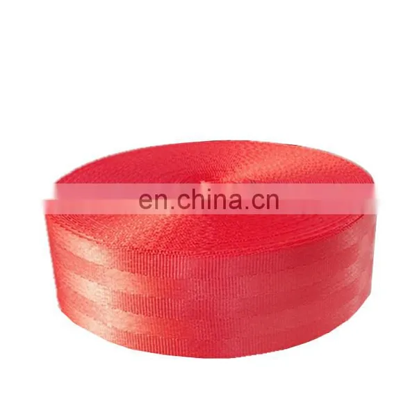 Logo Customized High Quality 47mm High Tenacity OEM Red Polyester Safety Webbing Strap Tape for Car Seat Belt photo-5