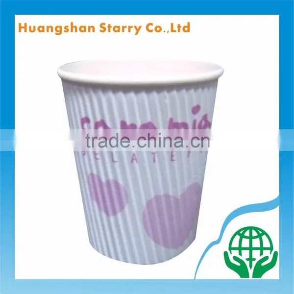 No Logo Printed Custom Black Ripple Wall Cup photo-4