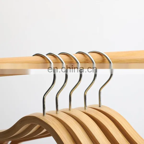 Eco-friendly Anti-slip Wooden Cloth Hanger Wood Coat Suit Shirt Clothes Trousers Hangers photo-3