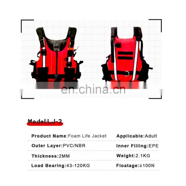 High Quality Life Jacket NBR Fabric Reflective Floating Life Vest for Adult Water Rescue photo-2