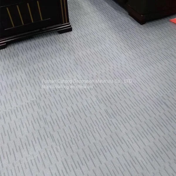 Horizontal Stripe PVC Sheet Floor Carpet Stone Plastic Floor Tile Office Showroom Clothing Store Milk Teahouse Glue photo-3