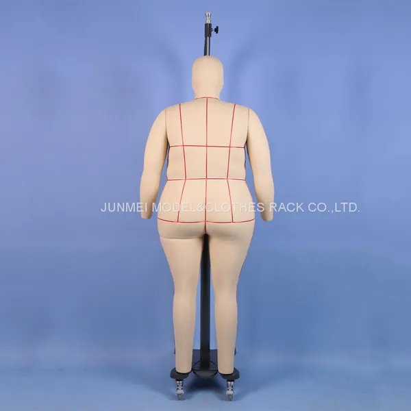 Professional Female Mannequin Plus Size Fat Women Full Body Dress Form w/ Collapsible Shoulders and Removable Arms photo-5