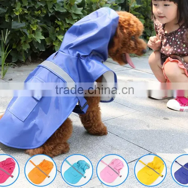 Waterproof PU Reflective Tage Large Size Pet Raincoat Dog photo-4