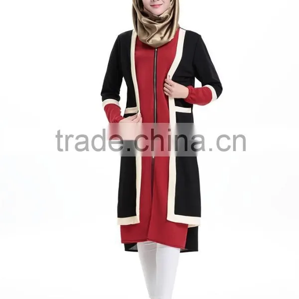 Chiffon Shirt Long Sleeve Blouses Tops Plus Size for Muslim Women Clothing B048 photo-6
