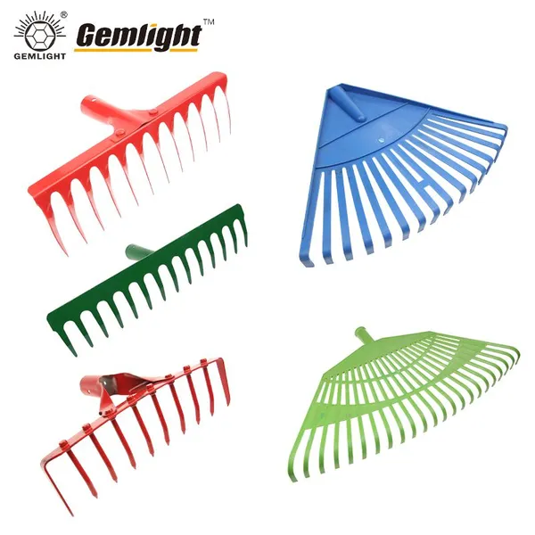 Garden Plastic Rake Lawn Rake Grass Rake Lightweight Wide Fan Head For Leaf Collection Lawn Garden Yard Cleaning Bulk Supply photo-5