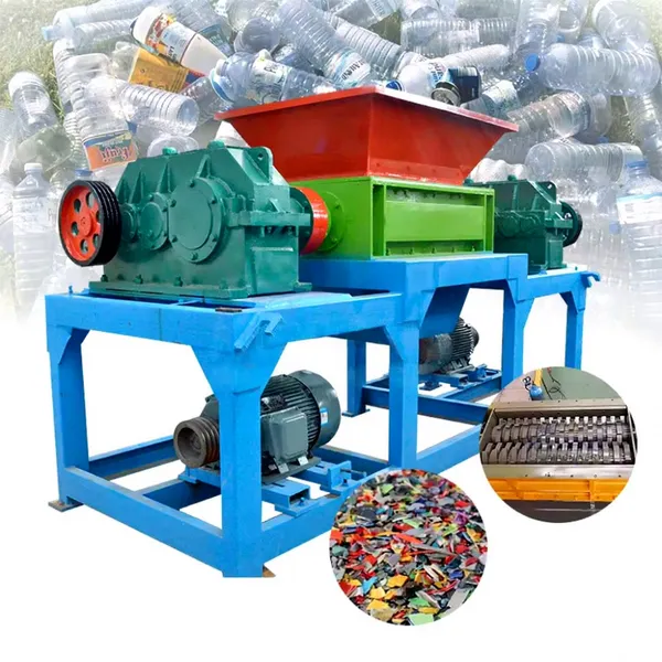 Double Shaft Plastic Bucket Scrap Copper Scrap Iron Shredder Industrial Wood Foam Shredder EPC