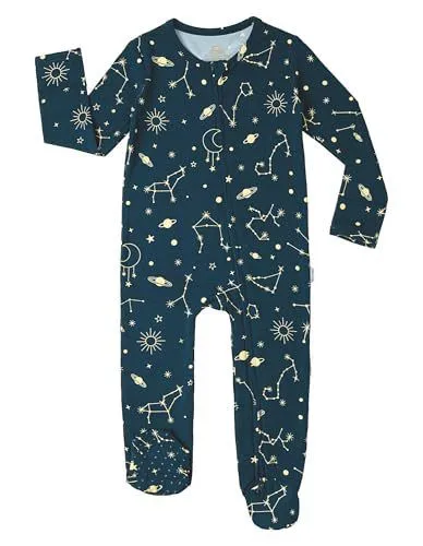 Factory Customization Toddler Infant Long Sleeve Bamboo Baby Print Romper Zipper Pajamas Climbing Suit