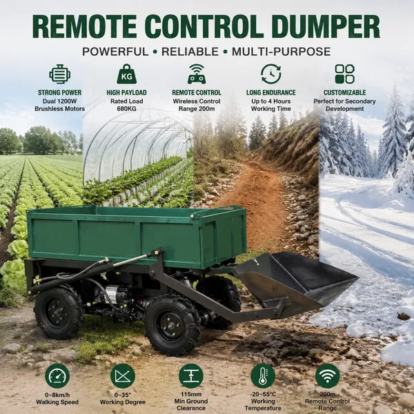 Customized Remote Control Utility Carrier Platform for Agricultural Equipment Development photo-2