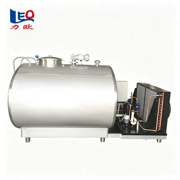 Liquid Refrigeration Tank 1000L 2000L CIP Cleanable Cooling Vessel For Pig Blood Fruit Pulp Beverage