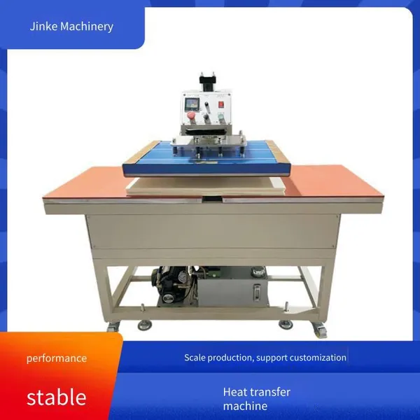 Jinke Machinery Top-sliding Pneumatic Dual-station Heat Transfer Machine, High Flexibility for Fabric Printing photo-4