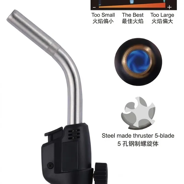 WT‑SSP Patented Self‑Igniting MAPP Gas Torch Stainless Steel Tip Heat‑Concentrating Torch