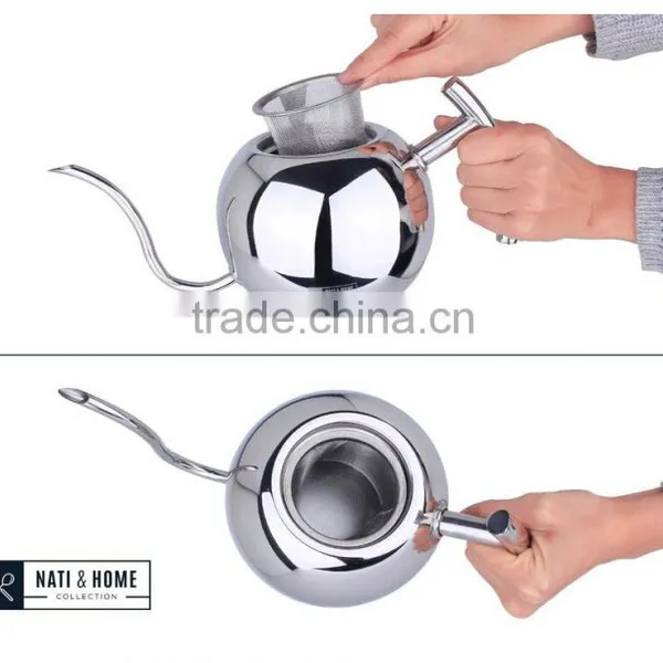 850ml/1100ml Stainless Steel Pour Over Coffee Drip Kettle With Infuser photo-4