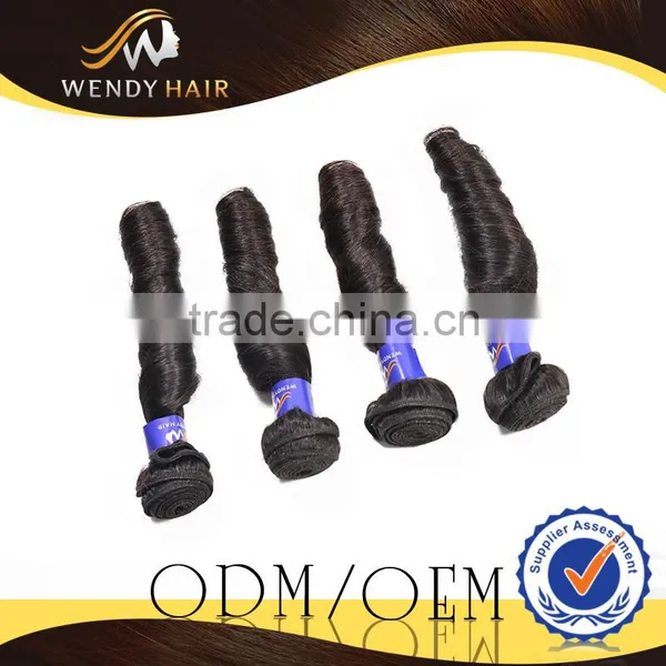Black Color Virgin Raw Human Hair Virgin Malaysian Romance Curl Hair