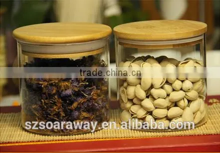 New Style Small Bean Jar Hot Selling Airtight Glass Jar With Bamboo Lid photo-6