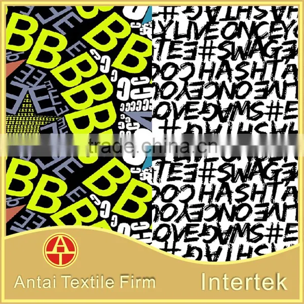 Colorful Letters Figures Design Printing Swimwear Fabric /Printed Nylon Spandex Fabric for Underwear photo-5