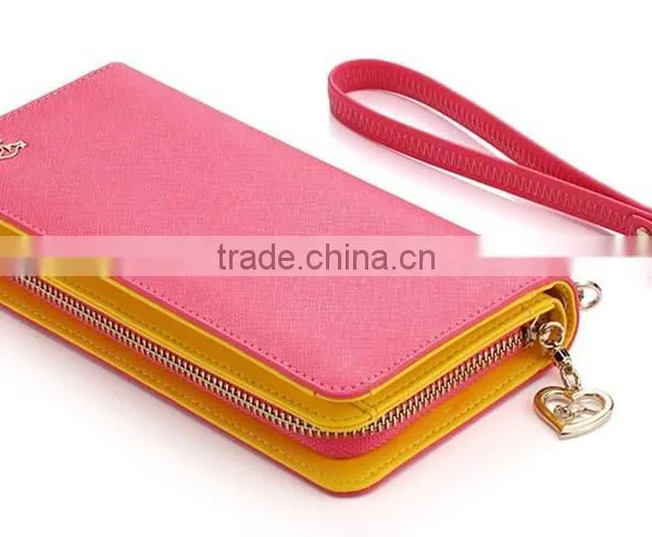 2015 New Design Promotion Pretty pu Leather Rfid Wallet Zipper photo-3