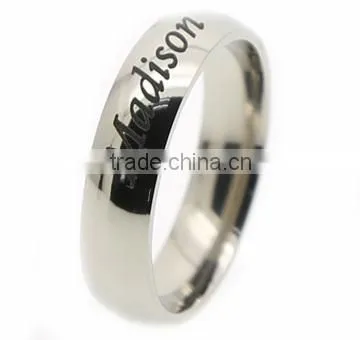 Customzied Stainless Steel Anodized Jewelry Printed Logo Mens Ring