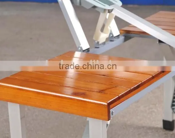 Folding Portabe Wooden Camping Table With 4 Seats photo-3