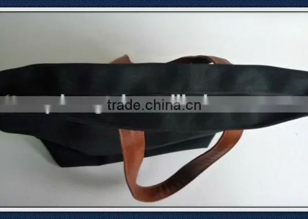 Canvas Tote Bag With pu Leather Handles photo-4