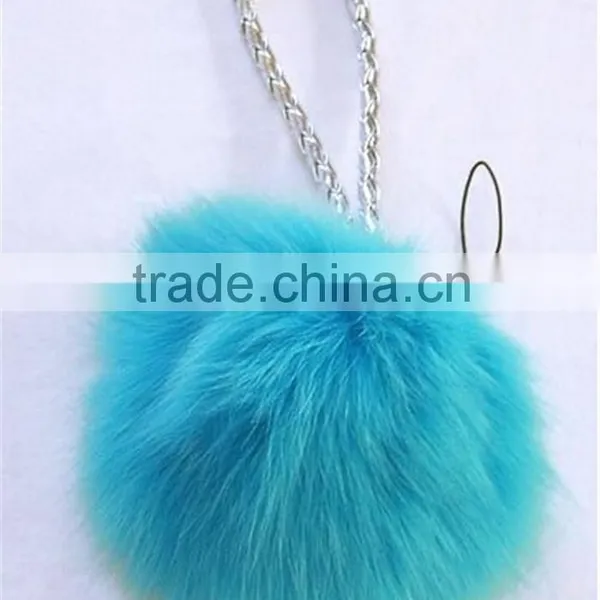 100% Genuine Fox Fur Ball for Keychain Bag Car Pendent photo-2