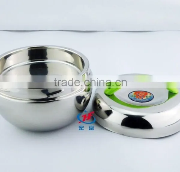 Hot New Products for 2015 Wholesale Dinnerware of Stainless Steel Serving Rice Bowl With Lid photo-3