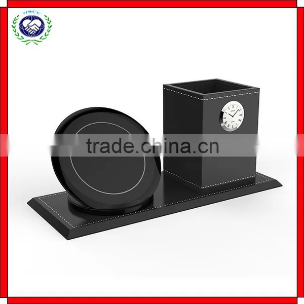 Newest Design Qi Wireless Charger Dock With Pen Vase And Clock For Samsung S6 S7 Edge Fast Charging Pad Holder photo-5