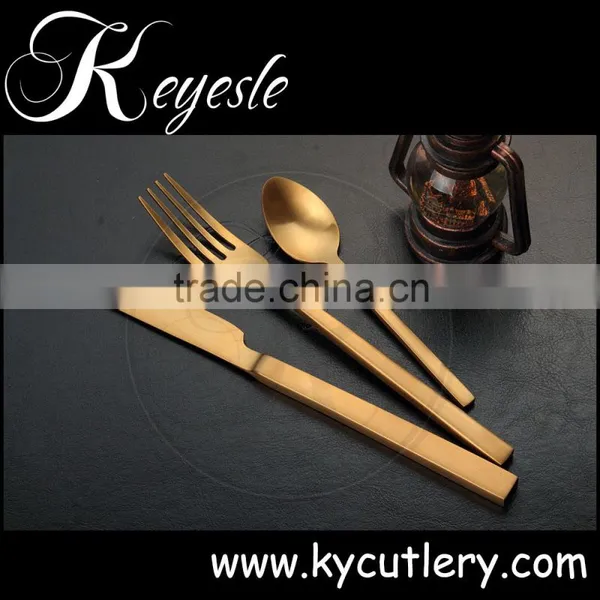Gold Knives and Forks for Dinner,gold Spoon,gold Plated Flatware Set Wholesale photo-2