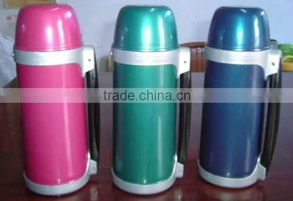 Shinning Plastic Vacuum Water Bottle With Straw Pipe Stopper