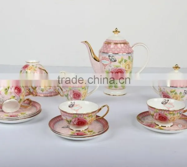 Fine Bone China Tea Set 4cups and Saucer photo-5