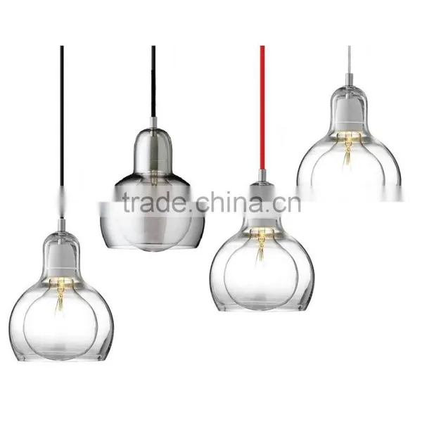 Smoke Grey Glass Vintage Modern Decorative Hanging Lamp for Bar photo-3