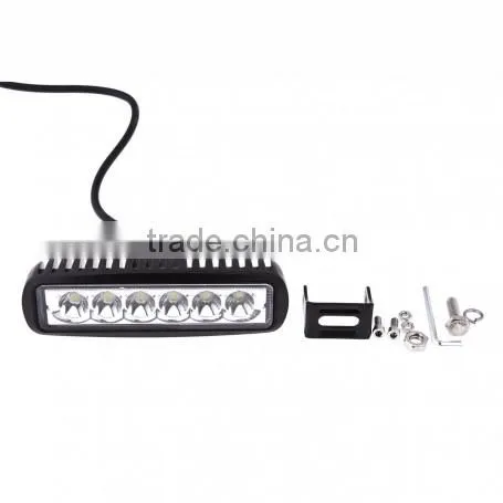 6.3 Inch 18W LED Work Light 12v 1200LM 6-LED White Light Square Spotlight-Black Led Work Lamp photo-3
