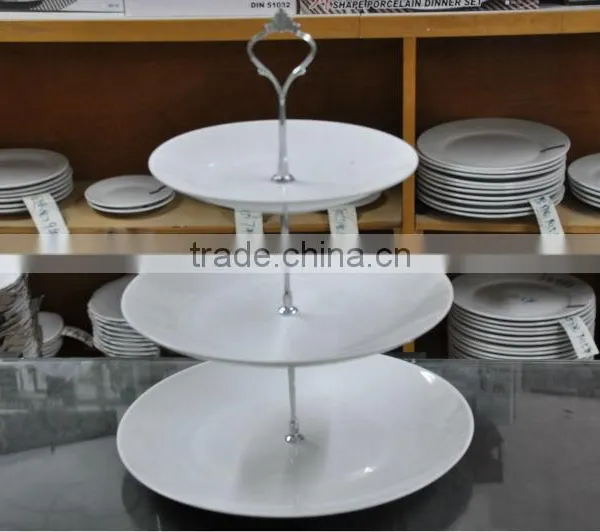PORCELAIN DINNER PLATES 3 LAYERS PORCELAIN CAKE SET COUP SHAPE CAKE SET WITH STAND