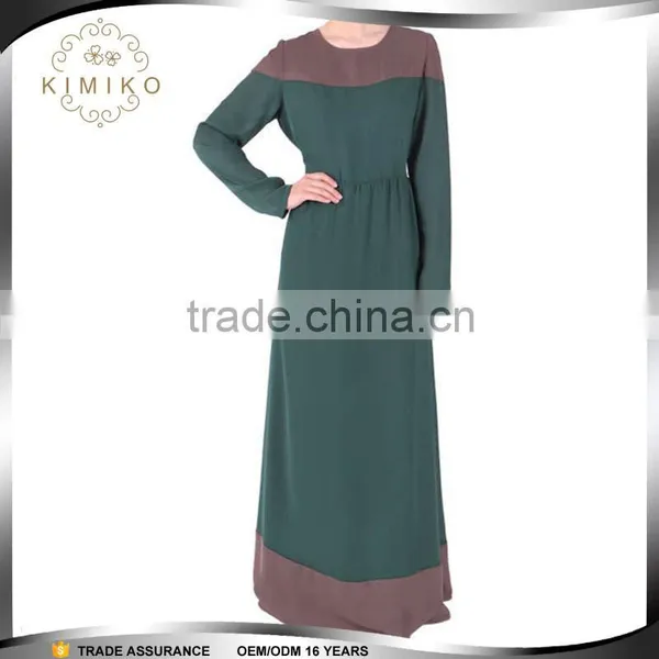China Export Clothes Islamic Clothing BlockColor Muslim Dresses
