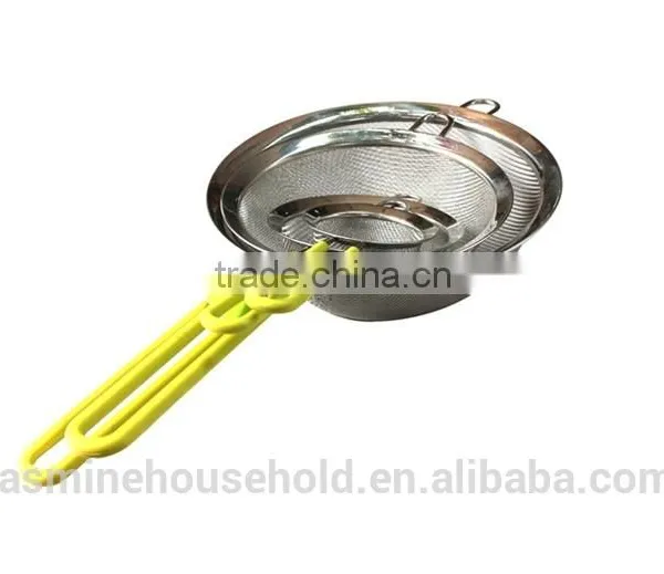 High Quality Stainless Steel Mesh Strainer & Colander With Long Silicone Handle photo-5