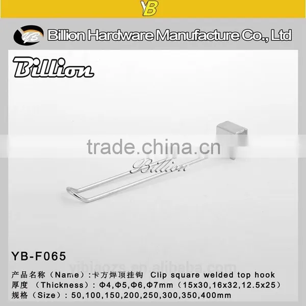 Display Wire Hanging Hook Slatwall Metal Euro Hooks photo-5